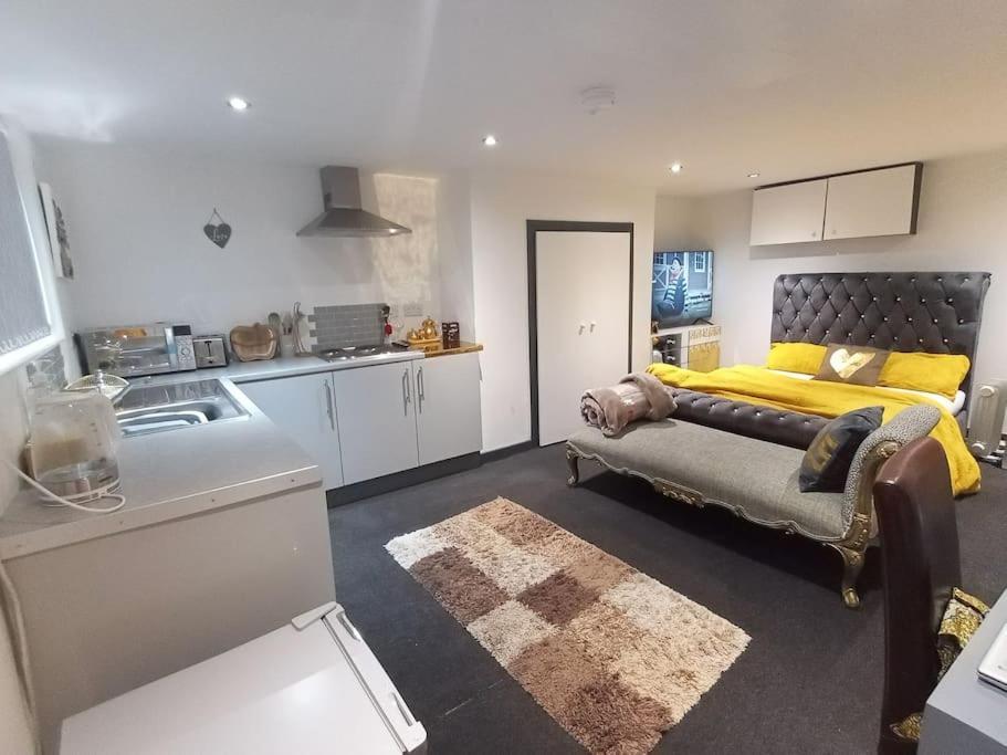 A Cosy Deluxe Size Studio With Queen Size And Sofa Bed Apartment Leeds  Exterior foto